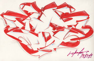 Graffiti Sketch in Darmstadt - Photo by crstn - crstn, kars10 (2014)