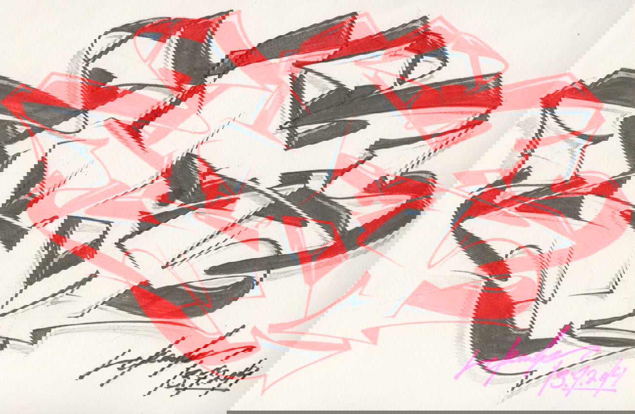 Graffiti Sketch in Darmstadt - Photo by crstn - crstn, kars10 (2014)