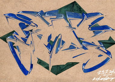 Graffiti Sketch in Darmstadt - Photo by crstn - crstn, kars10 (2014)