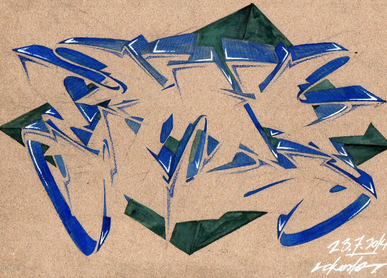 Graffiti Sketch in Darmstadt - Photo by crstn - crstn, kars10 (2014)