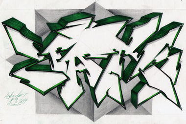 Graffiti Sketch in Darmstadt - Photo by crstn - crstn, kars10 (2014)