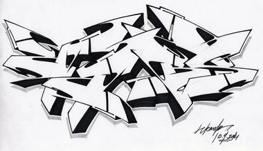 Graffiti Sketch in Darmstadt - Photo by crstn - crstn, kars10 (2014)