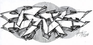 Graffiti Sketch in Darmstadt - Photo by crstn - crstn, kars10 (2014)