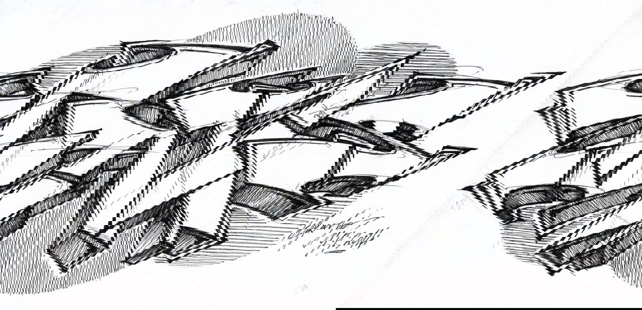 Graffiti Sketch in Darmstadt - Photo by crstn - crstn, kars10 (2014)