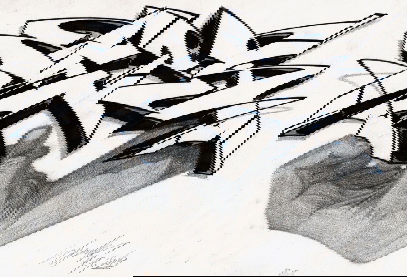 Graffiti Sketch in Darmstadt - Photo by crstn - crstn, kars10 (2014)