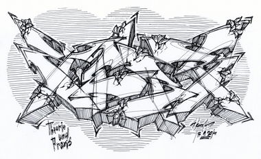 Graffiti Sketch in Darmstadt - Photo by crstn - crstn, kars10 (2014)