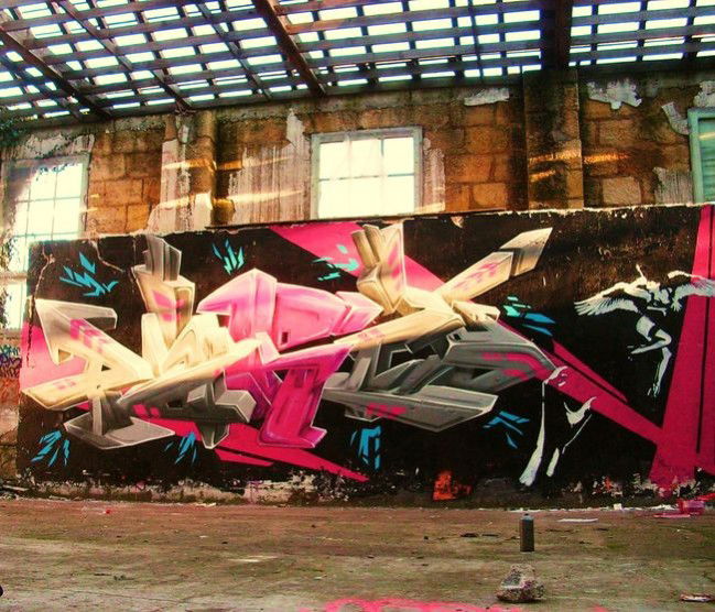 Graffiti Wall in Bordeaux - Photo by cru3l - Jardis