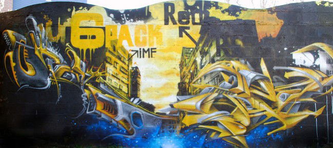 Graffiti Wall in Paris - Photo by cru3l - Redone