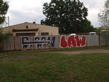 Graffiti Bombing in Hradec Kralove - Photo by czechffiti