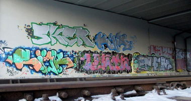 Graffiti Wall in Brno - Photo by czechffiti - sker, kais, lektr