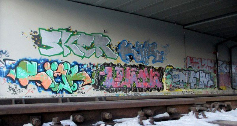 Graffiti Wall in Brno - Photo by czechffiti - sker, kais, lektr