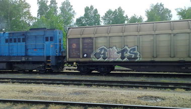 Graffiti Train in Czech Republic - Photo by czechffiti - fr8, freight, akts