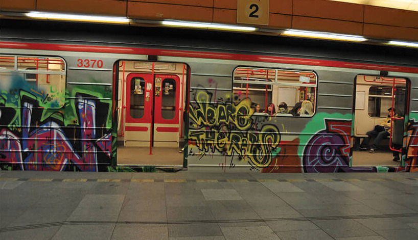 Graffiti Train in Praha - Photo by czechffiti - metro