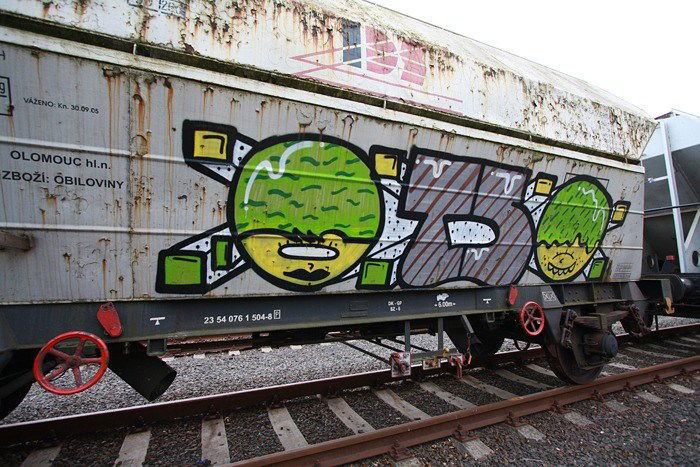 Graffiti Train in Česko - Photo by czechffiti - freight