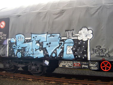 Graffiti Train in české budějovice - Photo by czechffiti
