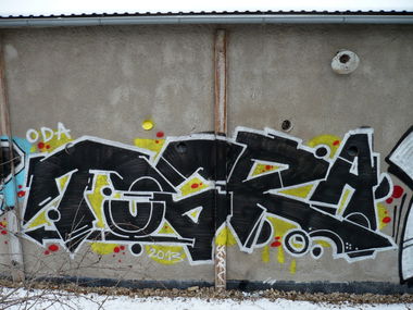 Graffiti Wall in Brno - Photo by czechffiti - tugra, oda (2013)