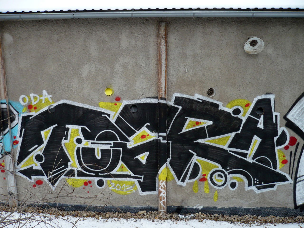 Graffiti Wall in Brno - Photo by czechffiti - tugra, oda (2013)
