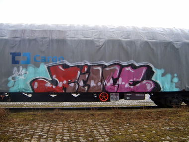 Graffiti Train in Nová ves u nového města na moravě - Photo by czechffiti - fr8, riwe, freight
