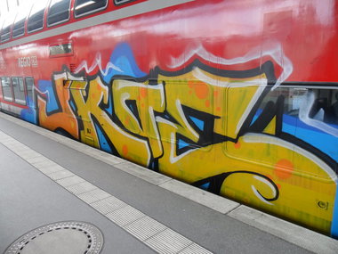 Graffiti Train - Photo by daREALziegenpeter - jkoe, jakoe, abm