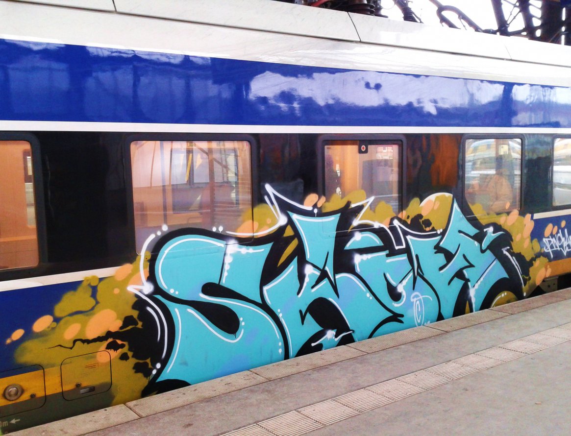 Graffiti Train - Photo by daREALziegenpeter - skoh, jbcb, amb (2012)