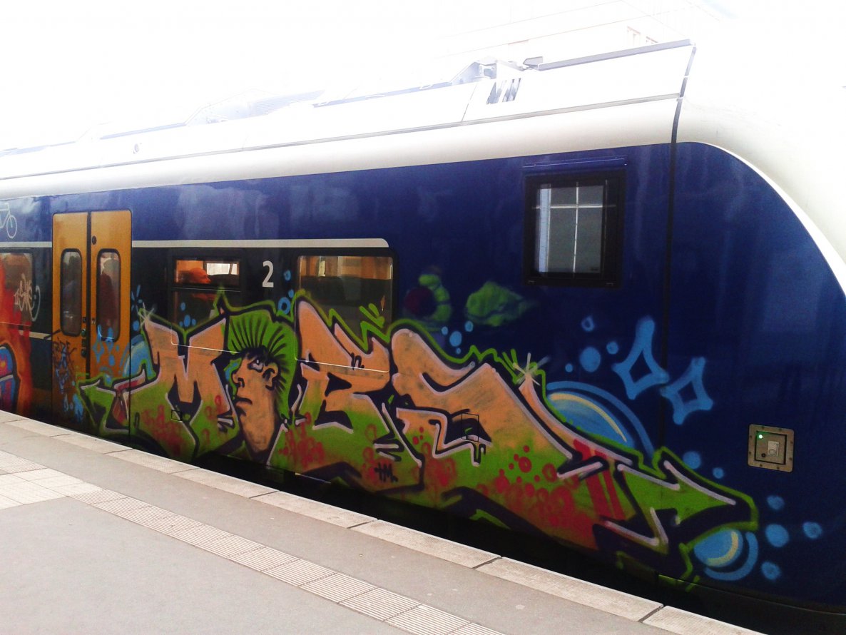 Graffiti Train - Photo by daREALziegenpeter - mobs, ak (2013)