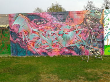 Graffiti Wall - Photo by daREALziegenpeter - lens, lans, lanser (2012)
