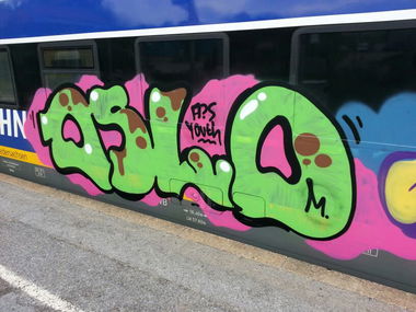Graffiti Train - Photo by daREALziegenpeter - a?s, youth, oslo