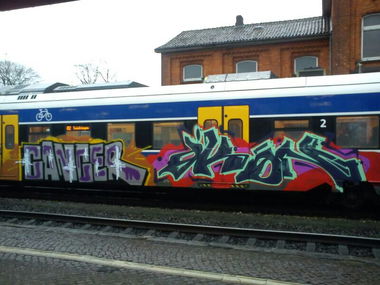 Graffiti Train - Photo by daREALziegenpeter - cancer, ikon, abm