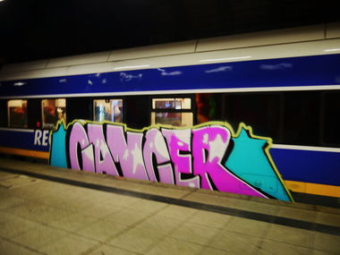 Graffiti Train - Photo by daREALziegenpeter - cancer