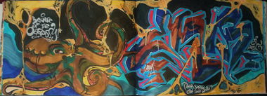 Graffiti Sketch - Photo by daREALziegenpeter - ekir, octopus