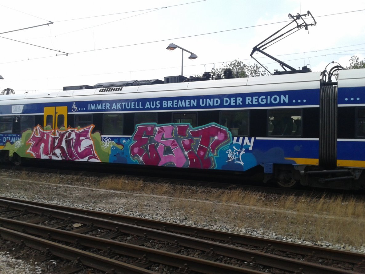 Graffiti Train - Photo by daREALziegenpeter - akie, esit