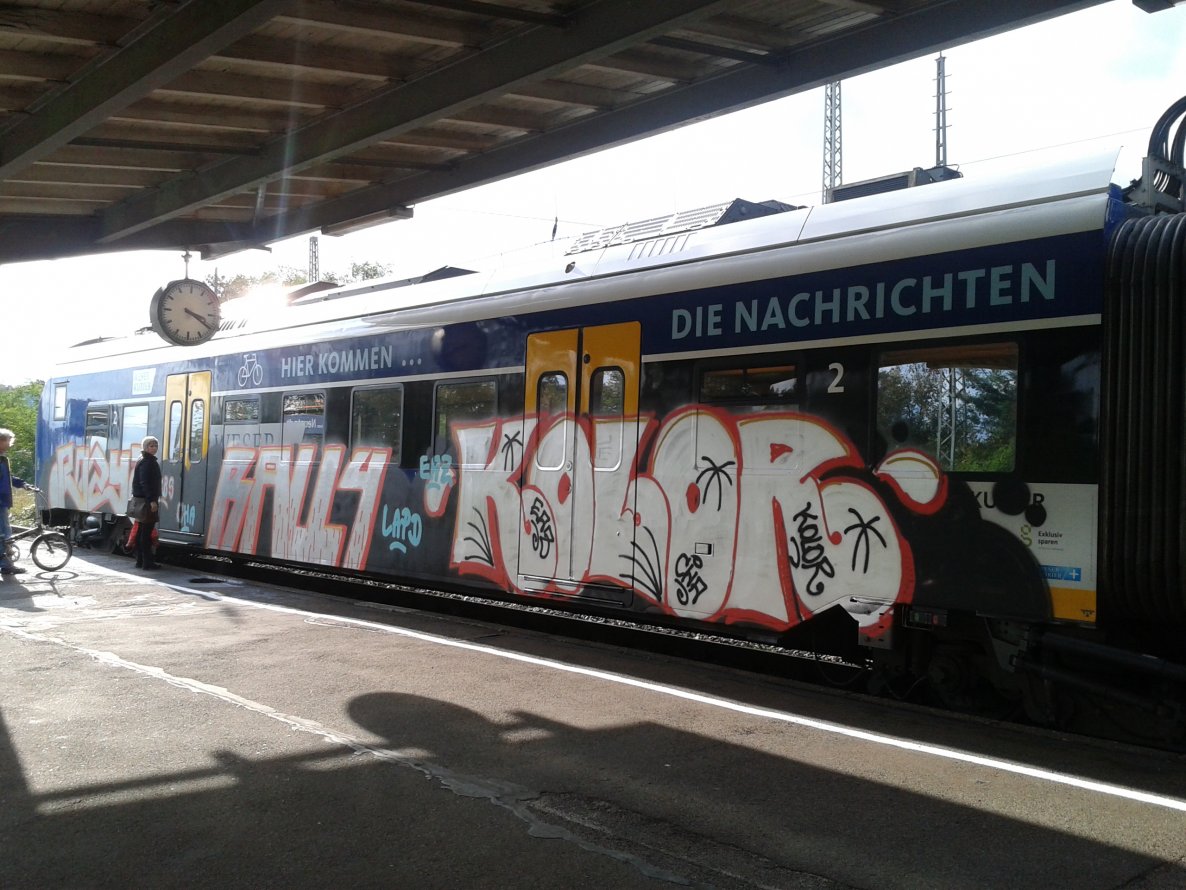 Graffiti Train - Photo by daREALziegenpeter - rozy, rally, kolor