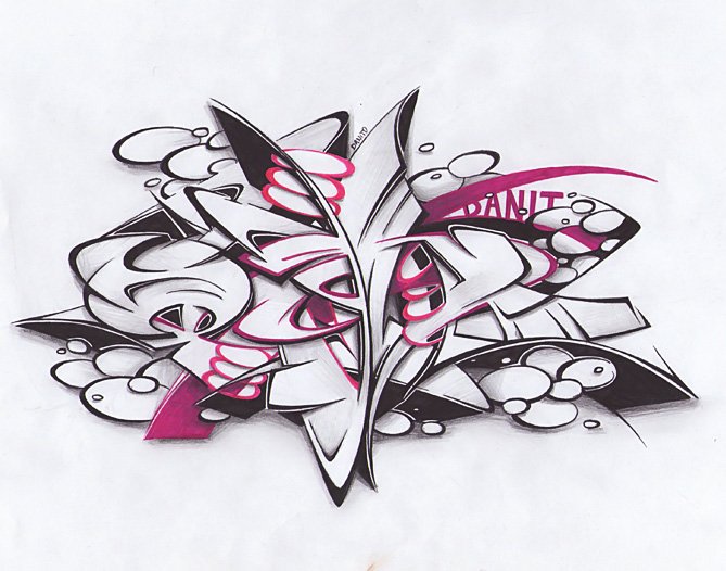 Graffiti Sketch in Stary Nart - Photo by dan322 - dan, wild, style (2013)
