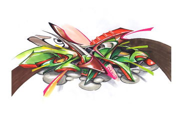 Graffiti Sketch in Rzeszow - Photo by dan322