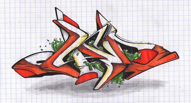 Graffiti Sketch in Rzeszow - Photo by dan322