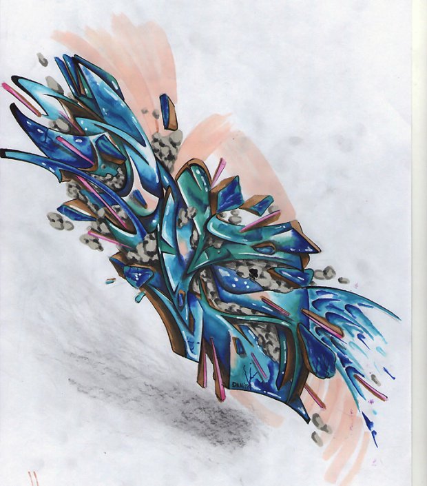 Graffiti Sketch in Rzeszow - Photo by dan322