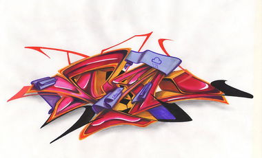 Graffiti Sketch in Rzeszow - Photo by dan322