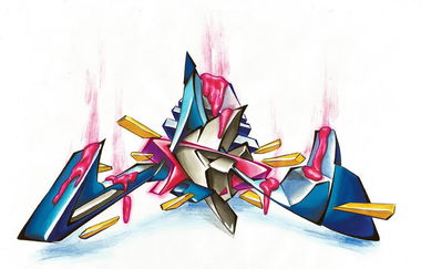 Graffiti Sketch in Rzeszow - Photo by dan322 - dan, 3d, wildstyle