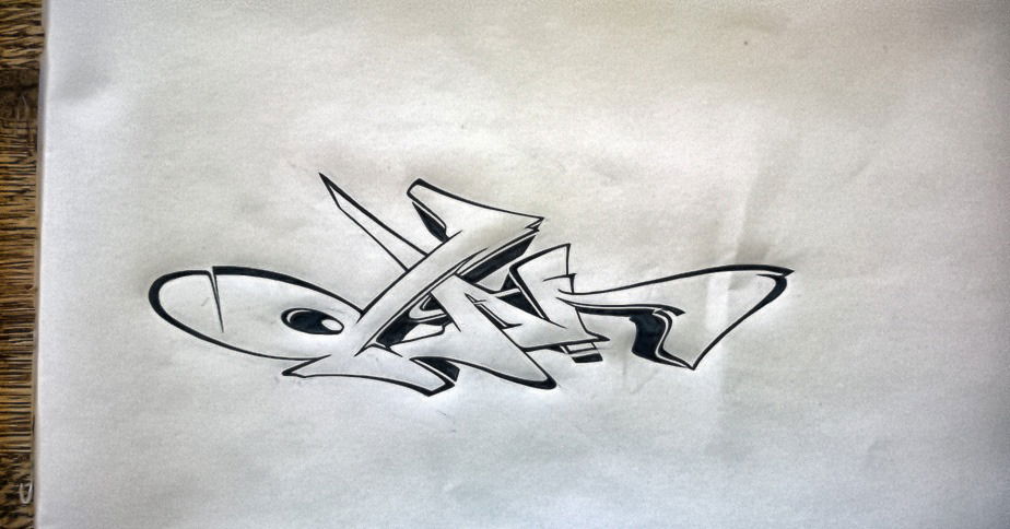 Graffiti Sketch in Rzeszów - Photo by dan322