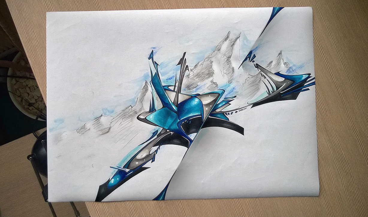 Graffiti Sketch in Rzeszów - Photo by dan322