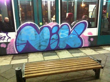 Graffiti Train in Potsdam - Photo by daszimir - nik, tram