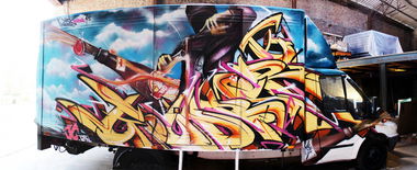 Graffiti Wall in Wevelgem - Photo by davidduits - duits, nbq, 2015 (2015)