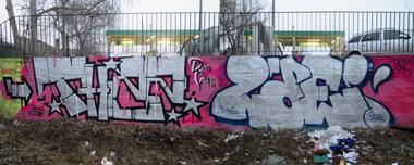 Graffiti Wall in Brovary - Photo by daybeforetommorow - Thizz, 2dei, DWK (2014)