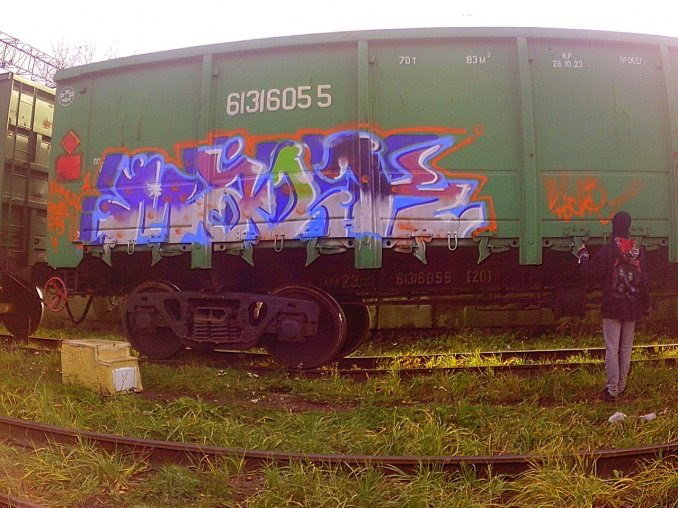 Graffiti Train - Photo by deadkennedis (2013)