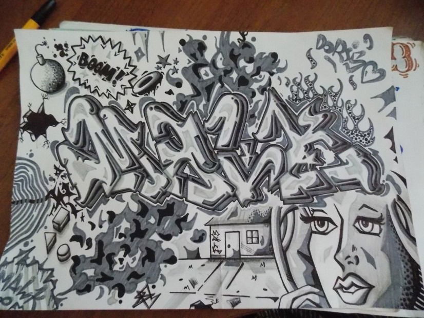 Graffiti Sketch - Photo by deadkennedis (2012)
