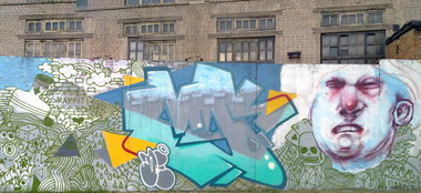 Graffiti Wall in Kaunas - Photo by dede - MAK, DEDE, HAND