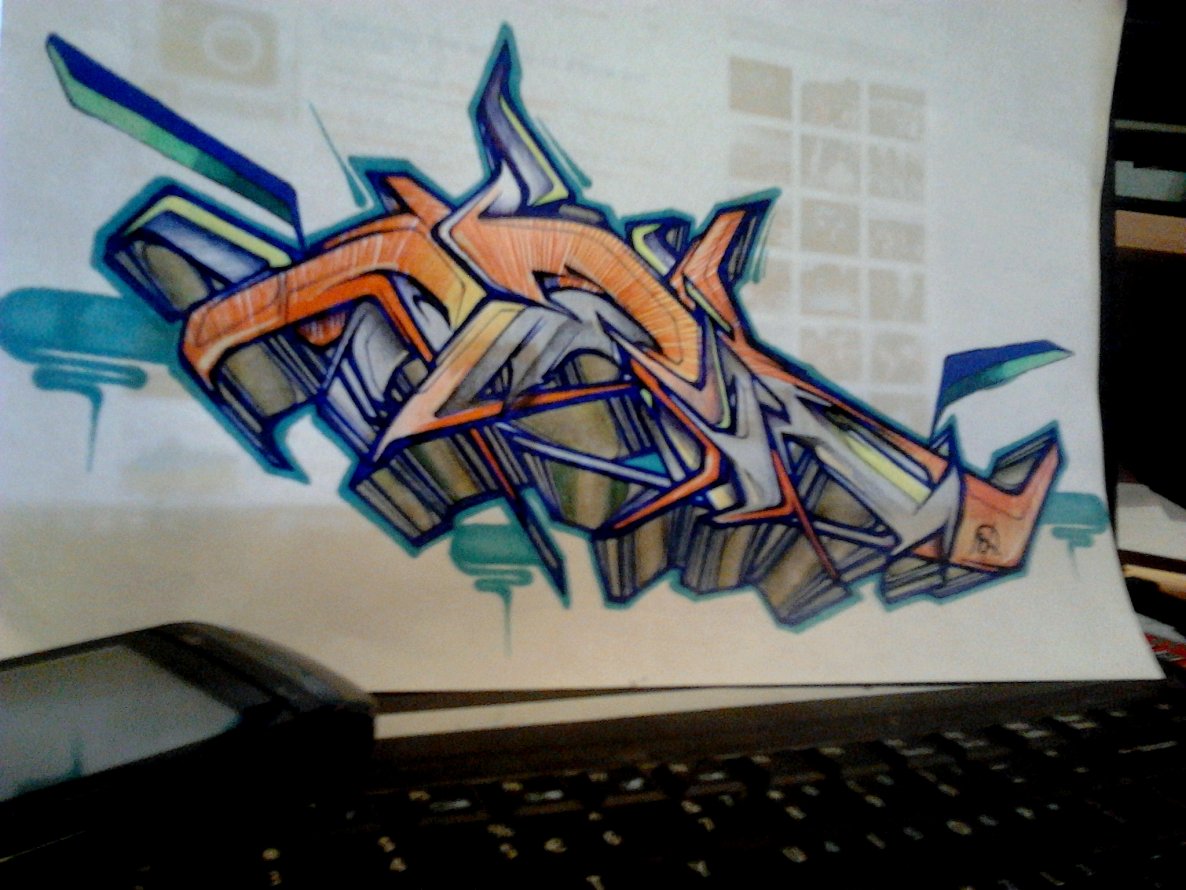 Graffiti Sketch in Berlin - Photo by defekt389 - defs, thc, mdma