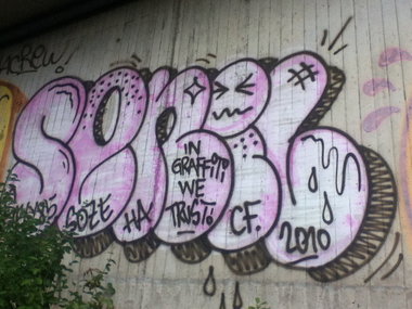 Graffiti Bombing - Photo by deinemudda - Senil, HACF, HA