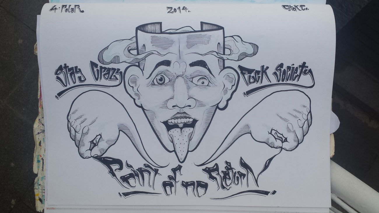 Graffiti Sketch in Würzburg - Photo by derStoke - PNR, Stoke (2014)