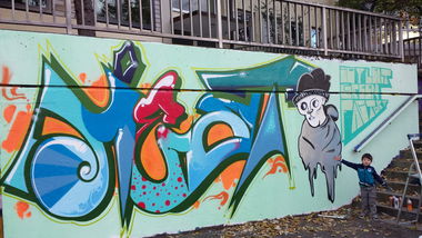 Graffiti Wall - Photo by derStoke - Stoke, Meat, KidH (2013)